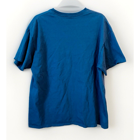 Vintage Alaska Wolf Wolves Graphic Blue Short Sleeve T Shirt Nature Size Large - Picture 8 of 9